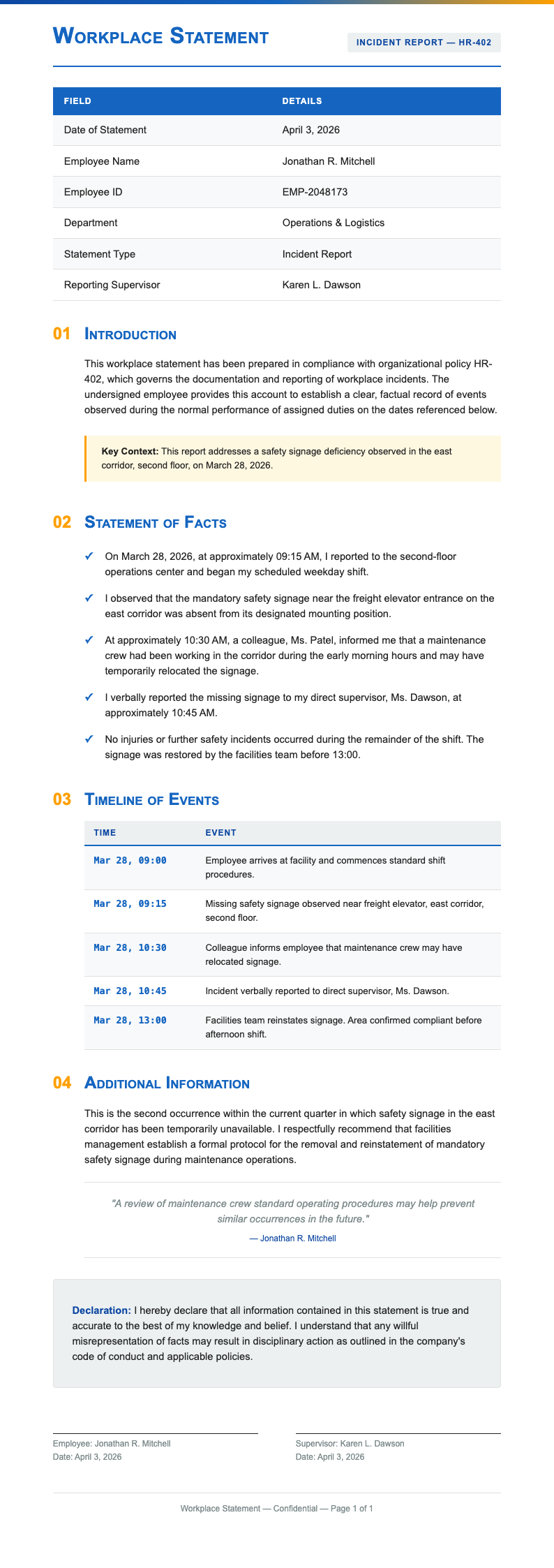 Investment research workplace statement